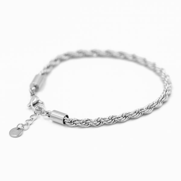 Corda - Rope Armbånd 4mm (Sølv)