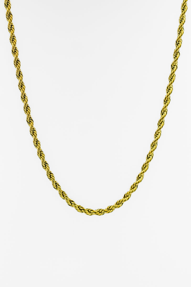 Corda - Rope Chain 4mm (Guldbelagt)